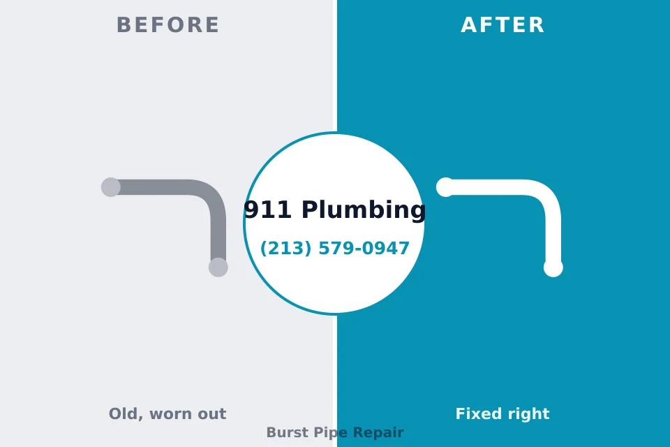 Before and after: plumbing repair Nashville, GA